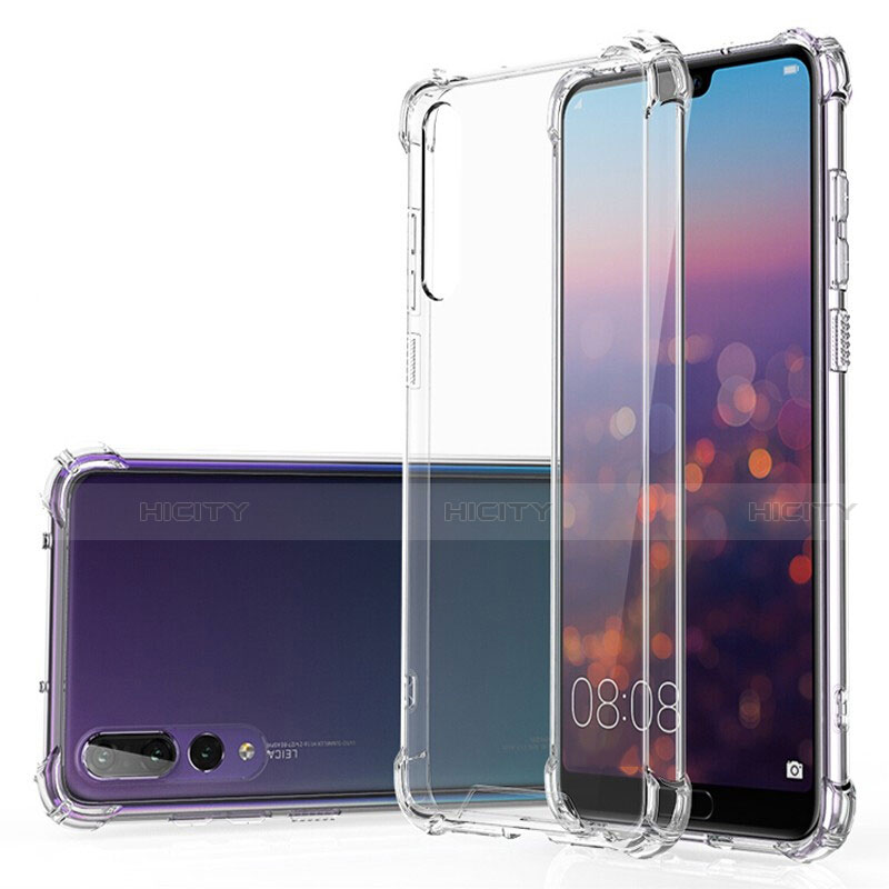 Silikon Schutzhülle Ultra Dünn Tasche Durchsichtig Transparent K02 für Huawei P20 Pro Klar