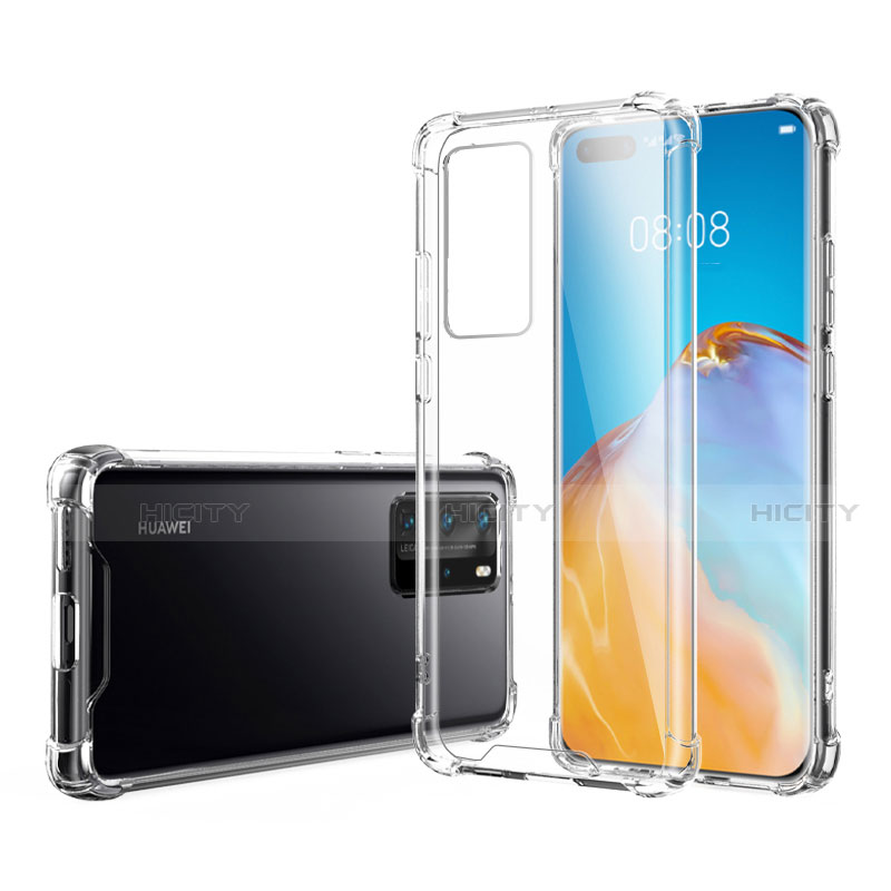 Silikon Schutzhülle Ultra Dünn Tasche Durchsichtig Transparent K02 für Huawei P40 Pro Klar