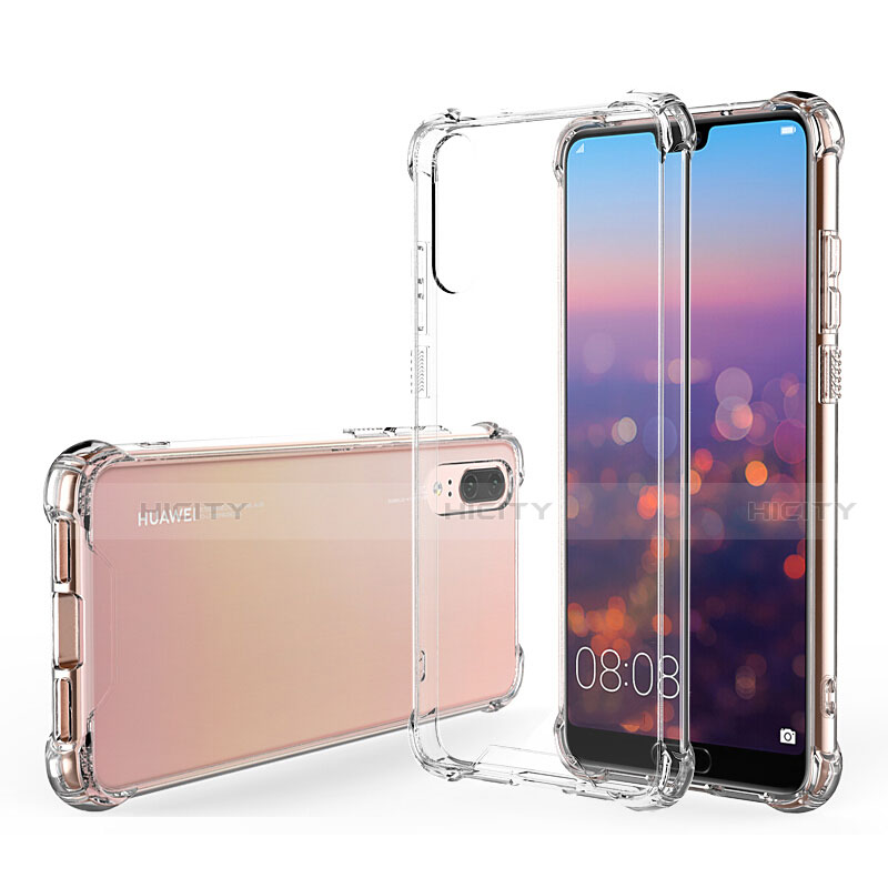 Silikon Schutzhülle Ultra Dünn Tasche Durchsichtig Transparent K03 für Huawei P20 Klar