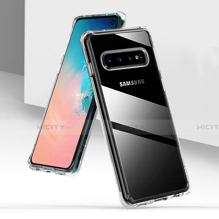 Silikon Schutzhülle Ultra Dünn Tasche Durchsichtig Transparent K03 für Samsung Galaxy S10 5G Klar groß