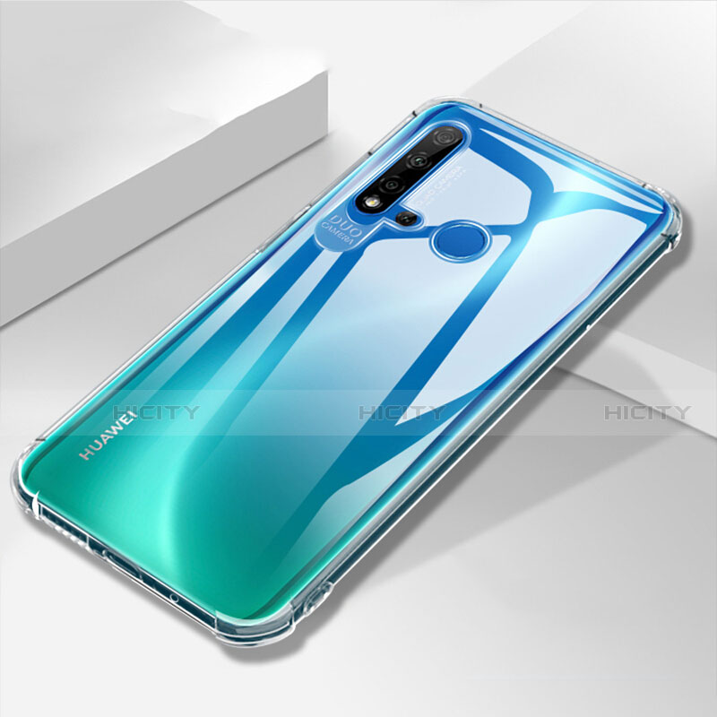 Silikon Schutzhülle Ultra Dünn Tasche Durchsichtig Transparent K04 für Huawei Nova 5i Klar