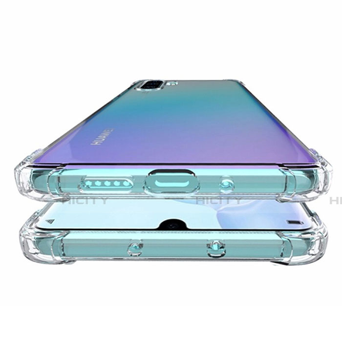 Silikon Schutzhülle Ultra Dünn Tasche Durchsichtig Transparent K04 für Huawei P30 Pro Klar