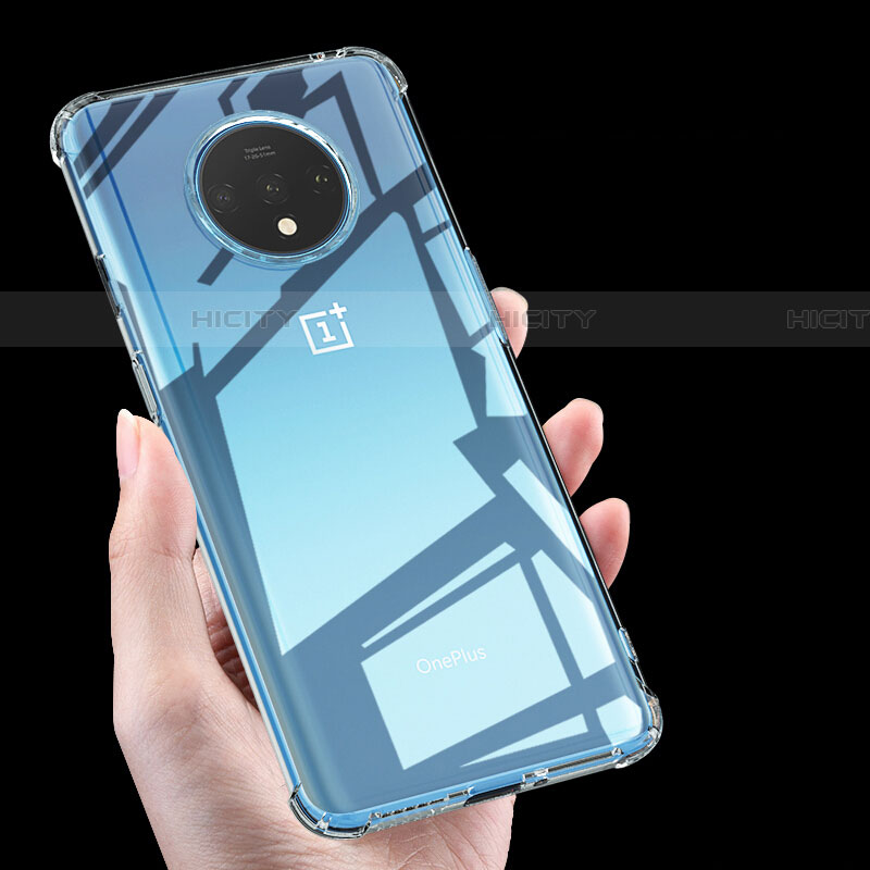 Silikon Schutzhülle Ultra Dünn Tasche Durchsichtig Transparent K04 für OnePlus 7T Klar