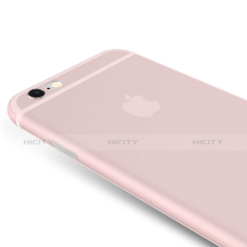 Silikon Schutzhülle Ultra Dünn Tasche Durchsichtig Transparent Matt für Apple iPhone 6S Rosa groß