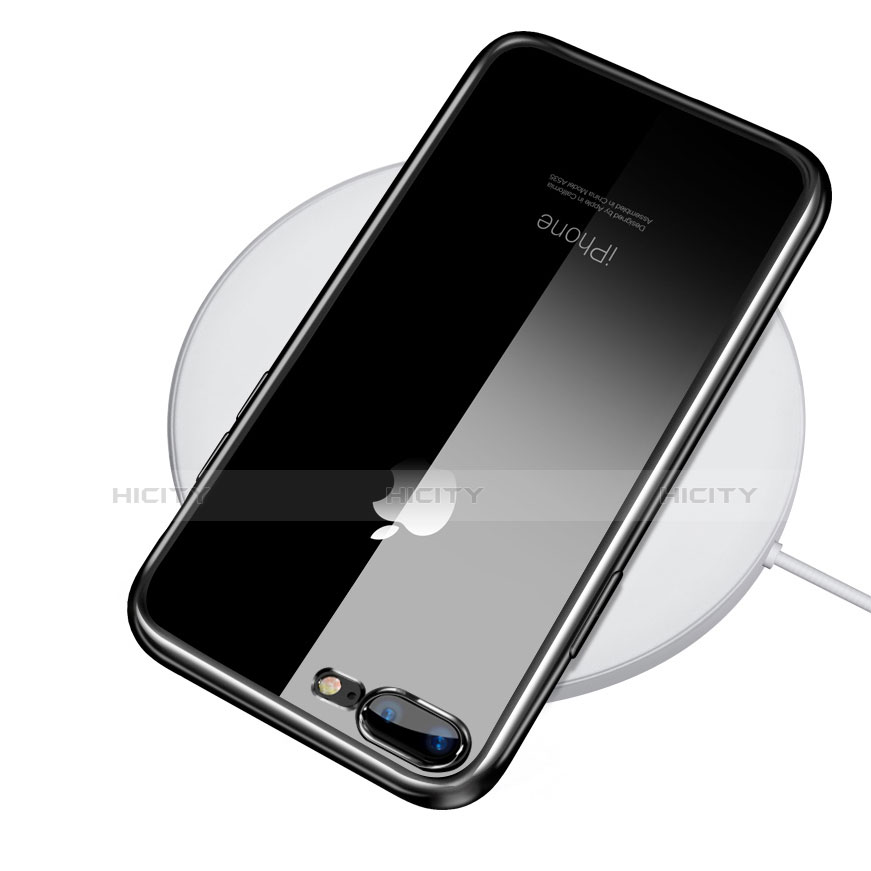 Silikon Schutzhülle Ultra Dünn Tasche Durchsichtig Transparent Q04 für Apple iPhone 7 Plus groß