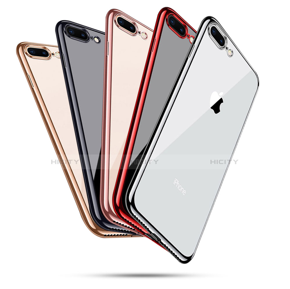 Silikon Schutzhülle Ultra Dünn Tasche Durchsichtig Transparent Q06 für Apple iPhone 8 Plus