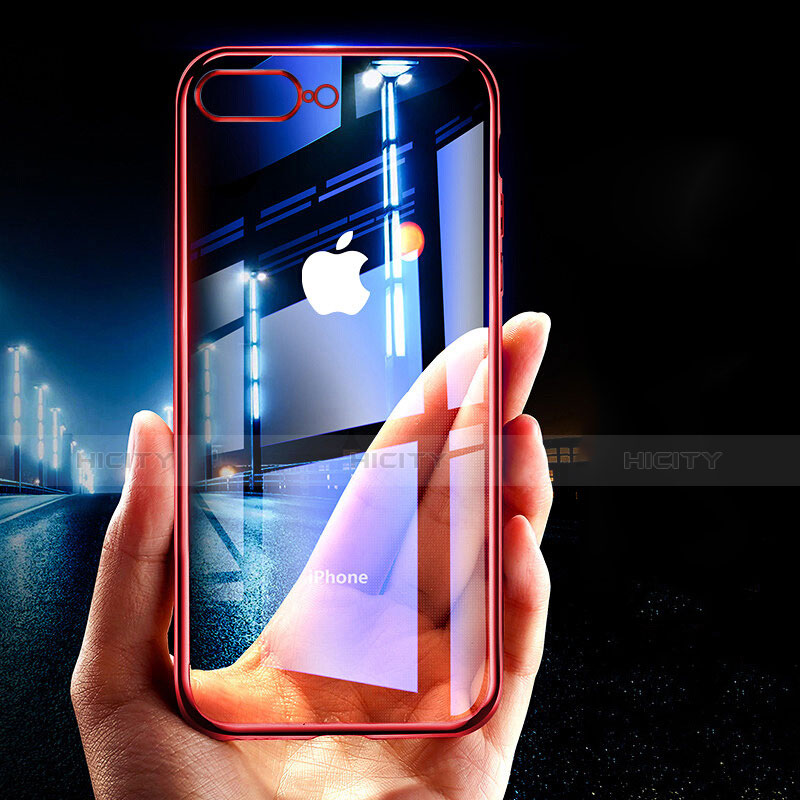 Silikon Schutzhülle Ultra Dünn Tasche Durchsichtig Transparent Q06 für Apple iPhone 8 Plus