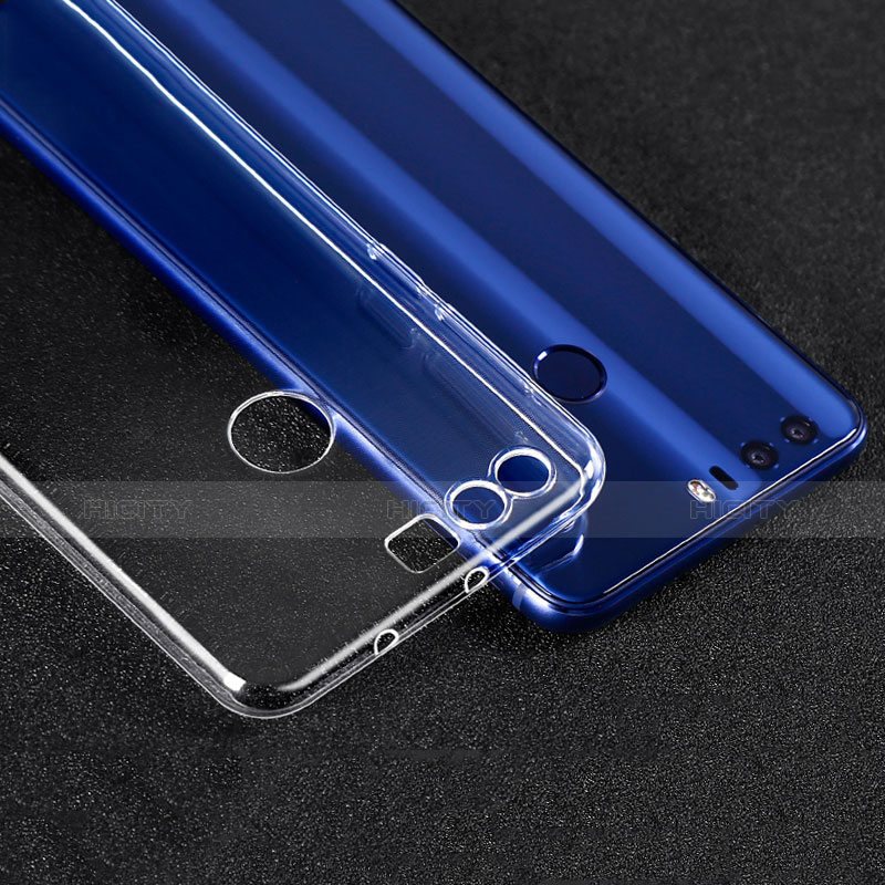 Silikon Schutzhülle Ultra Dünn Tasche Durchsichtig Transparent R01 für Huawei Honor 8 Klar