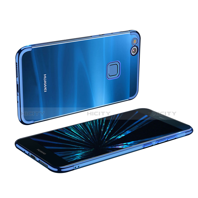 Silikon Schutzhülle Ultra Dünn Tasche Durchsichtig Transparent R01 für Huawei P9 Lite (2017) Blau