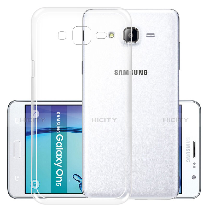 Silikon Schutzhülle Ultra Dünn Tasche Durchsichtig Transparent R01 für Samsung Galaxy On5 G550FY Klar