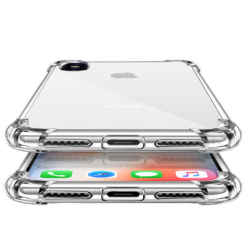 Silikon Schutzhülle Ultra Dünn Tasche Durchsichtig Transparent R03 für Apple iPhone Xs Klar