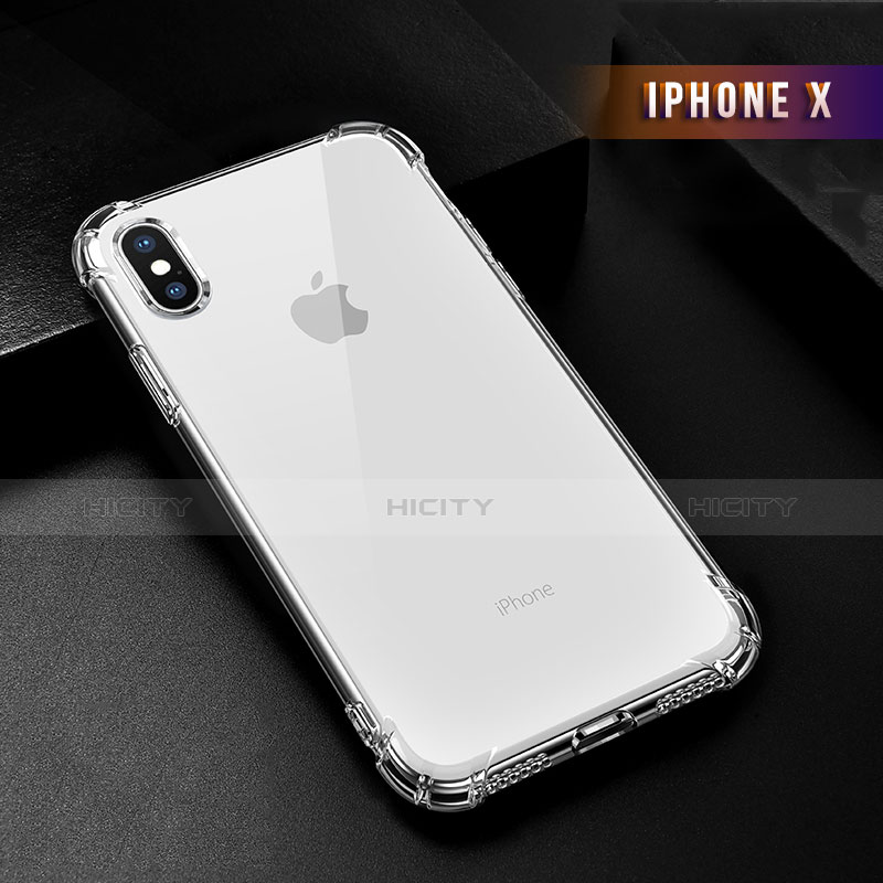 Silikon Schutzhülle Ultra Dünn Tasche Durchsichtig Transparent R03 für Apple iPhone Xs Klar