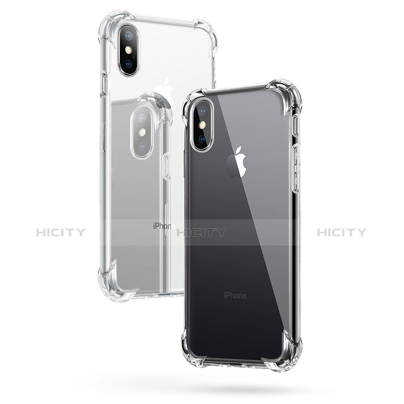 Silikon Schutzhülle Ultra Dünn Tasche Durchsichtig Transparent R03 für Apple iPhone Xs Klar