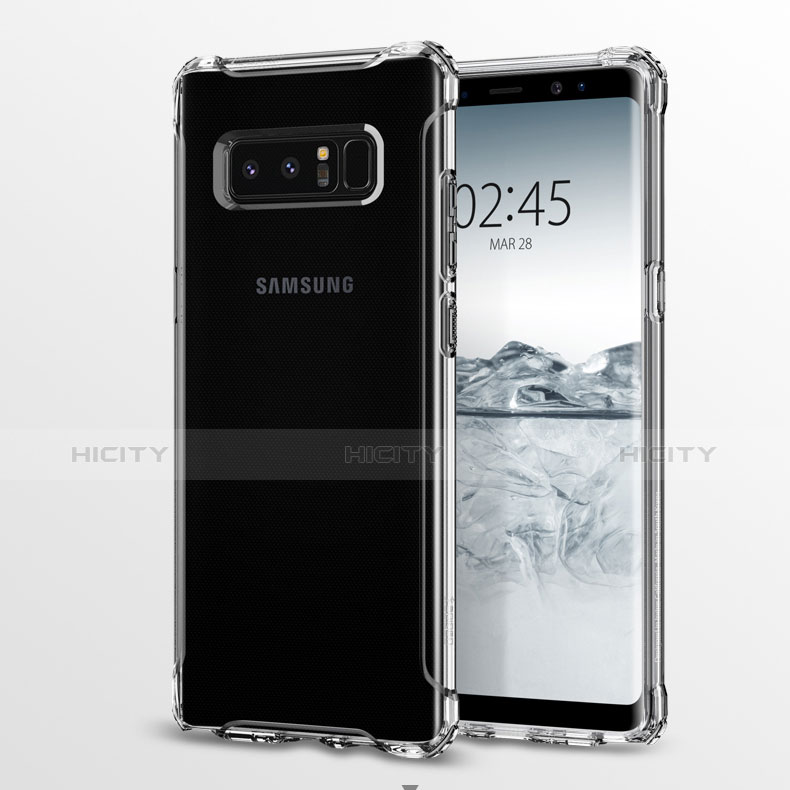 Silikon Schutzhülle Ultra Dünn Tasche Durchsichtig Transparent R03 für Samsung Galaxy Note 8 Klar Plus