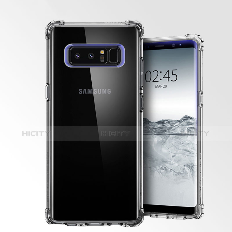 Silikon Schutzhülle Ultra Dünn Tasche Durchsichtig Transparent R03 für Samsung Galaxy Note 8 Klar groß