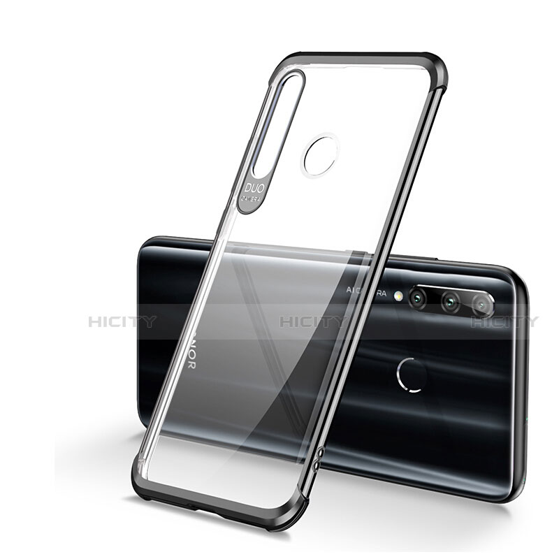 Silikon Schutzhülle Ultra Dünn Tasche Durchsichtig Transparent S01 für Huawei P Smart+ Plus (2019) Schwarz