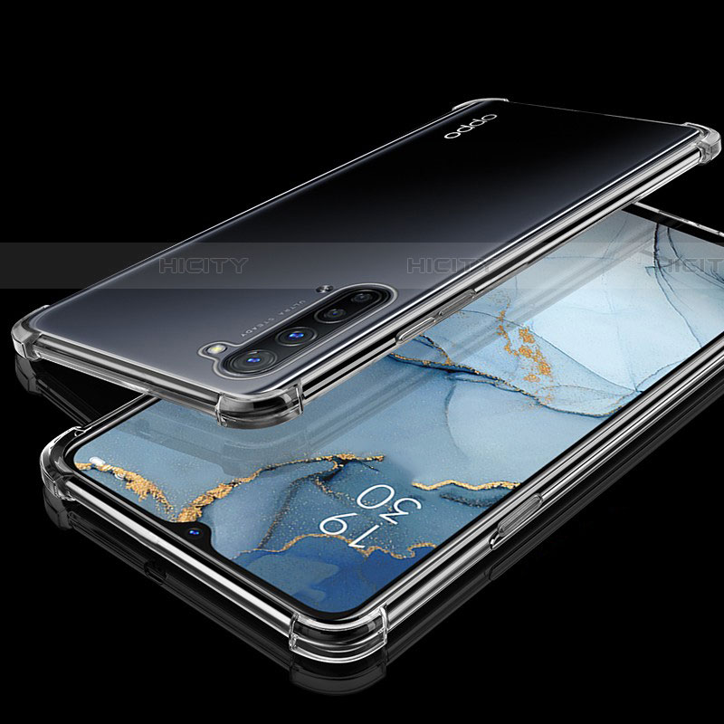 Silikon Schutzhülle Ultra Dünn Tasche Durchsichtig Transparent S01 für Oppo Reno3 groß