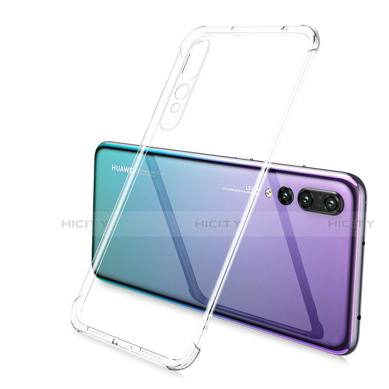 Silikon Schutzhülle Ultra Dünn Tasche Durchsichtig Transparent S02 für Huawei P20 Pro