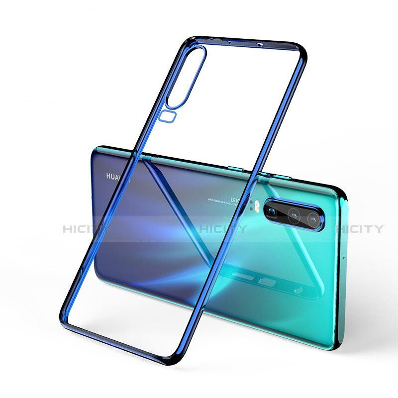 Silikon Schutzhülle Ultra Dünn Tasche Durchsichtig Transparent S02 für Huawei P30