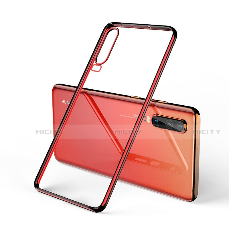 Silikon Schutzhülle Ultra Dünn Tasche Durchsichtig Transparent S02 für Huawei P30