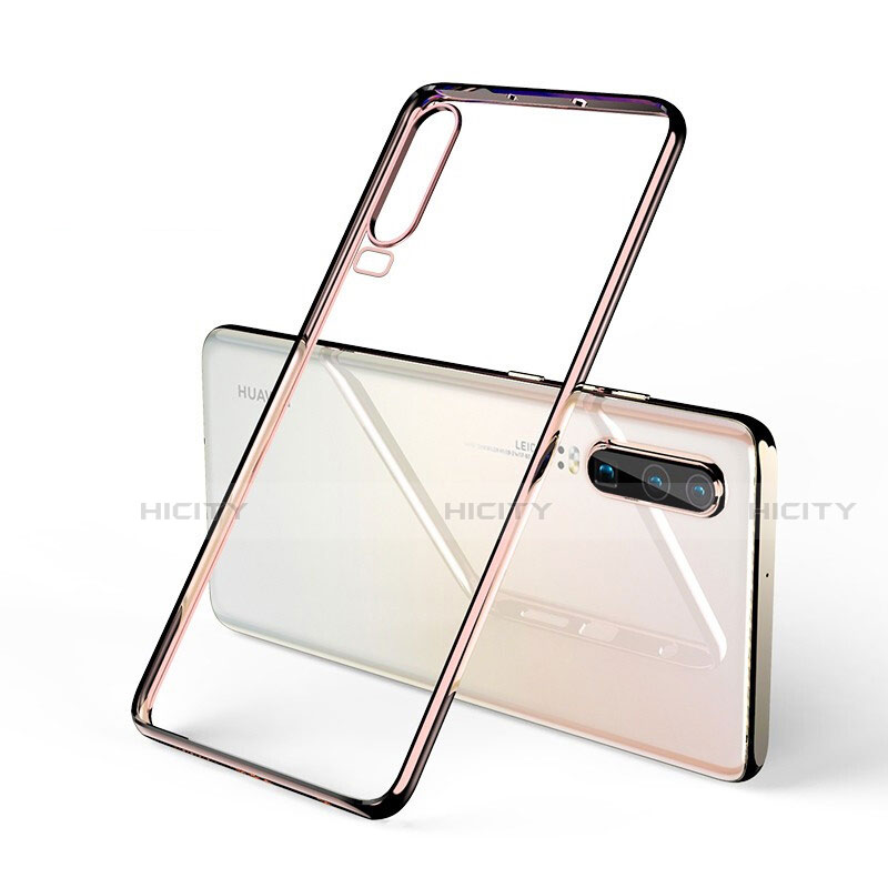 Silikon Schutzhülle Ultra Dünn Tasche Durchsichtig Transparent S02 für Huawei P30