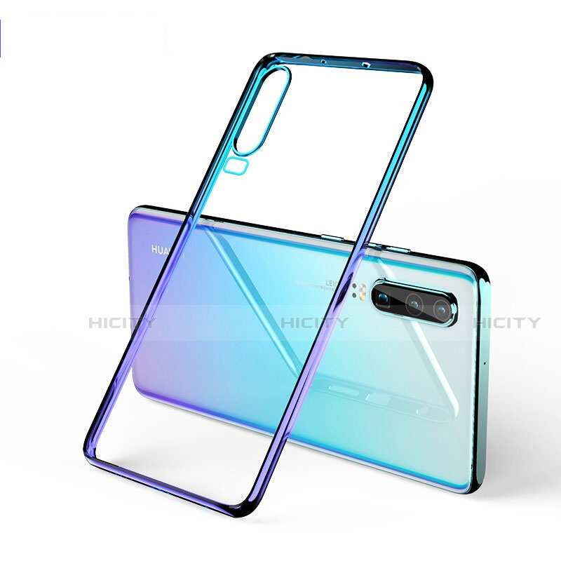 Silikon Schutzhülle Ultra Dünn Tasche Durchsichtig Transparent S02 für Huawei P30