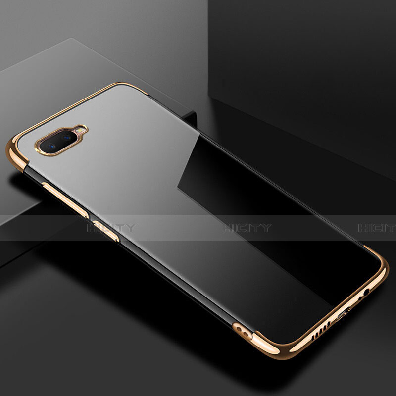 Silikon Schutzhülle Ultra Dünn Tasche Durchsichtig Transparent S02 für Oppo K1 Gold Plus