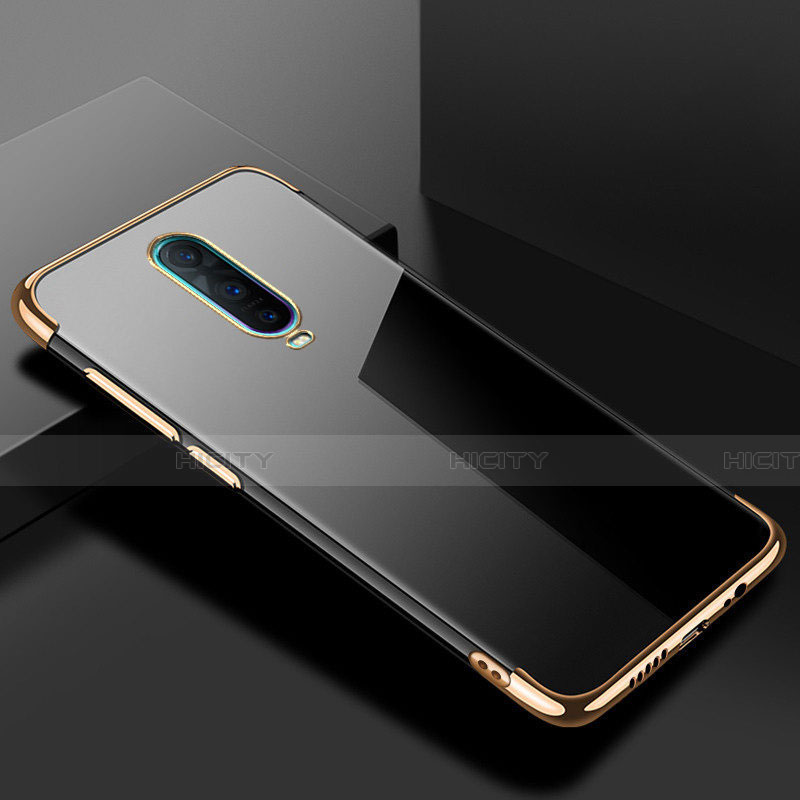 Silikon Schutzhülle Ultra Dünn Tasche Durchsichtig Transparent S02 für Oppo R17 Pro Gold