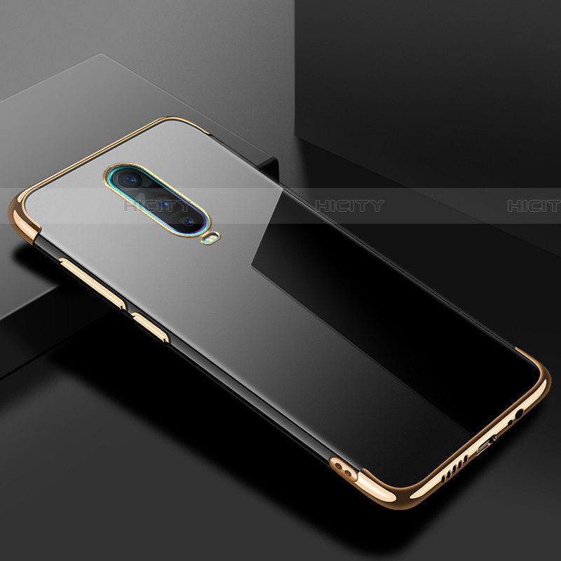 Silikon Schutzhülle Ultra Dünn Tasche Durchsichtig Transparent S02 für Oppo RX17 Pro Gold