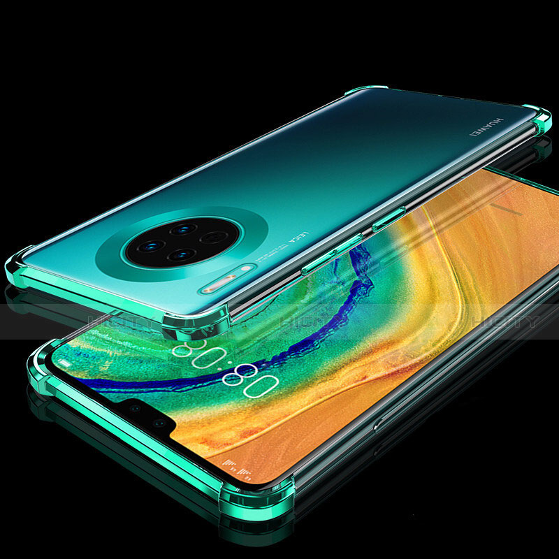 Silikon Schutzhülle Ultra Dünn Tasche Durchsichtig Transparent S03 für Huawei Mate 30 Pro 5G Grün Plus