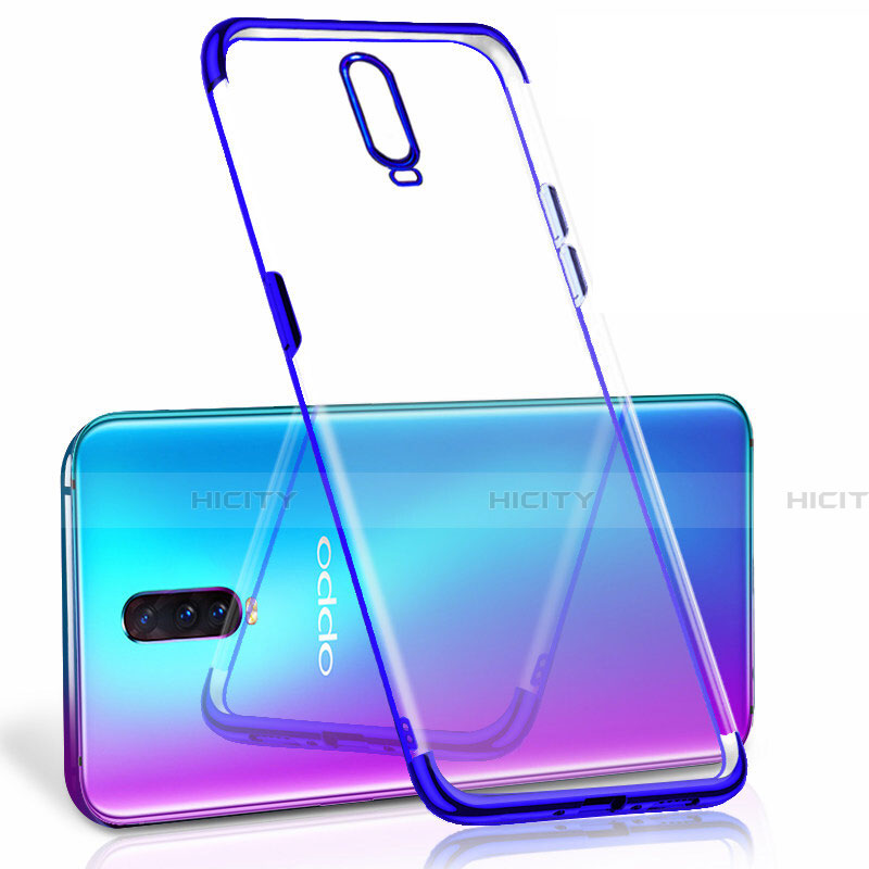 Silikon Schutzhülle Ultra Dünn Tasche Durchsichtig Transparent S06 für Oppo R17 Pro Blau