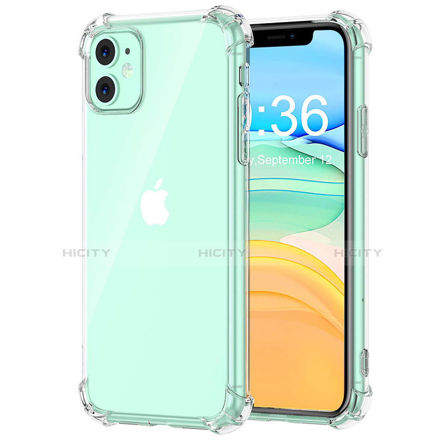 Silikon Schutzhülle Ultra Dünn Tasche Durchsichtig Transparent T02 für Apple iPhone 11 Klar Plus