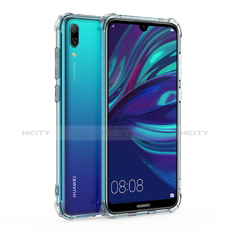 Silikon Schutzhülle Ultra Dünn Tasche Durchsichtig Transparent T02 für Huawei Enjoy 9 Klar