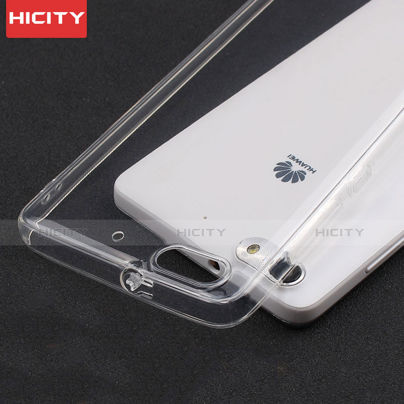 Silikon Schutzhülle Ultra Dünn Tasche Durchsichtig Transparent T02 für Huawei G Play Mini Klar