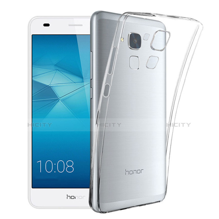 Silikon Schutzhülle Ultra Dünn Tasche Durchsichtig Transparent T02 für Huawei Honor 5C Klar