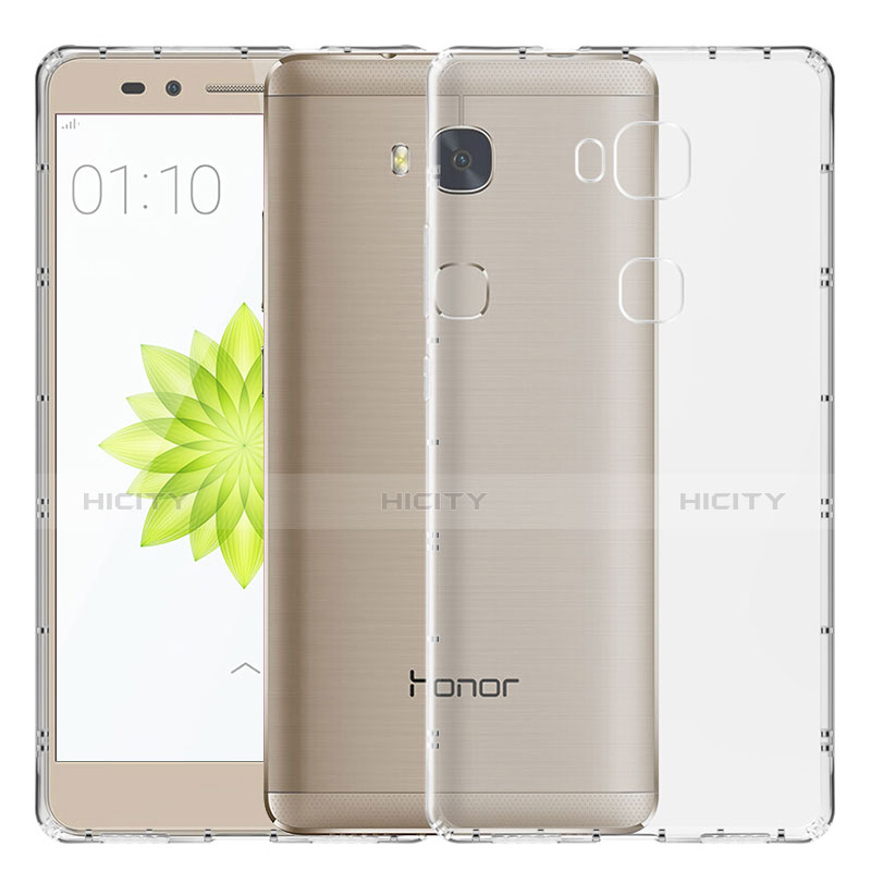 Silikon Schutzhülle Ultra Dünn Tasche Durchsichtig Transparent T02 für Huawei Honor 5X Klar