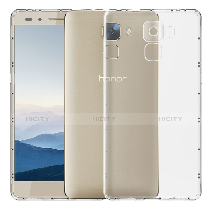 Silikon Schutzhülle Ultra Dünn Tasche Durchsichtig Transparent T02 für Huawei Honor 7 Dual SIM Klar