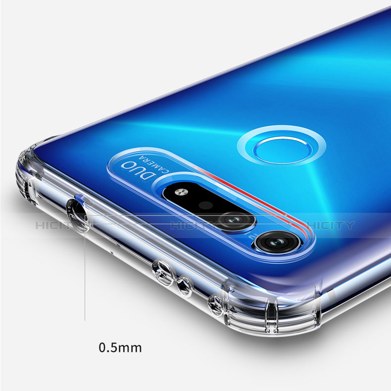 Silikon Schutzhülle Ultra Dünn Tasche Durchsichtig Transparent T02 für Huawei Honor V20 Klar