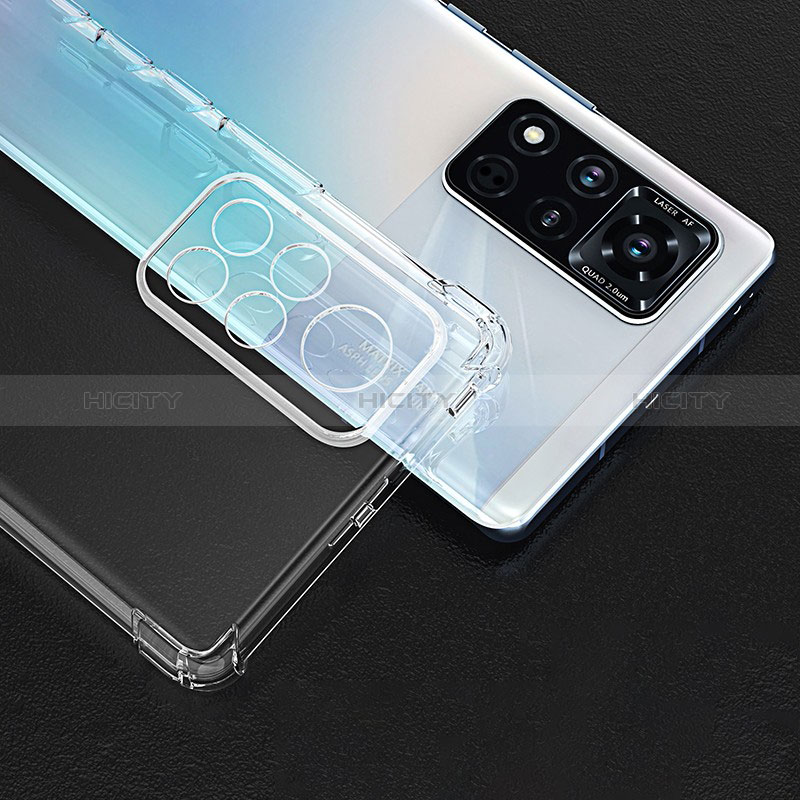 Silikon Schutzhülle Ultra Dünn Tasche Durchsichtig Transparent T02 für Huawei Honor V40 5G Klar