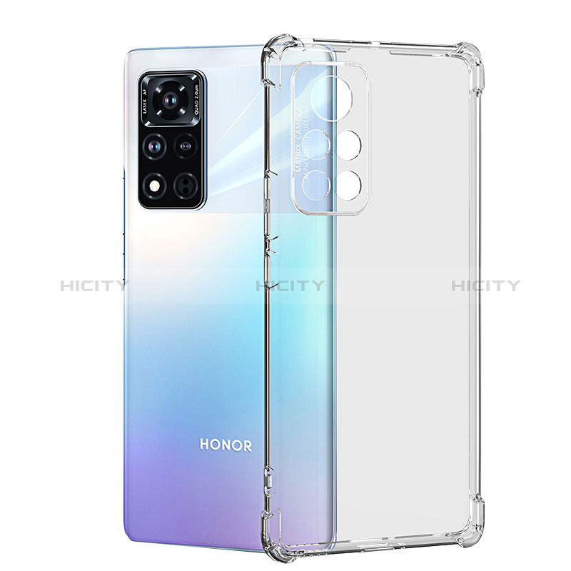 Silikon Schutzhülle Ultra Dünn Tasche Durchsichtig Transparent T02 für Huawei Honor V40 5G Klar