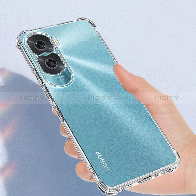 Silikon Schutzhülle Ultra Dünn Tasche Durchsichtig Transparent T02 für Huawei Honor X50i 5G Klar groß