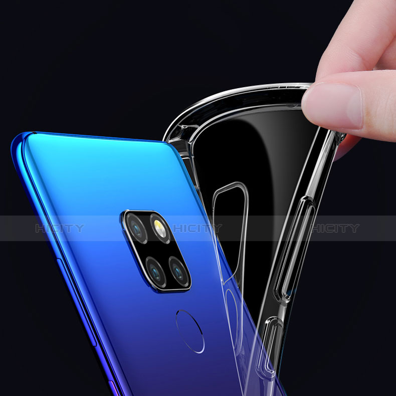 Silikon Schutzhülle Ultra Dünn Tasche Durchsichtig Transparent T02 für Huawei Mate 20 X Klar groß