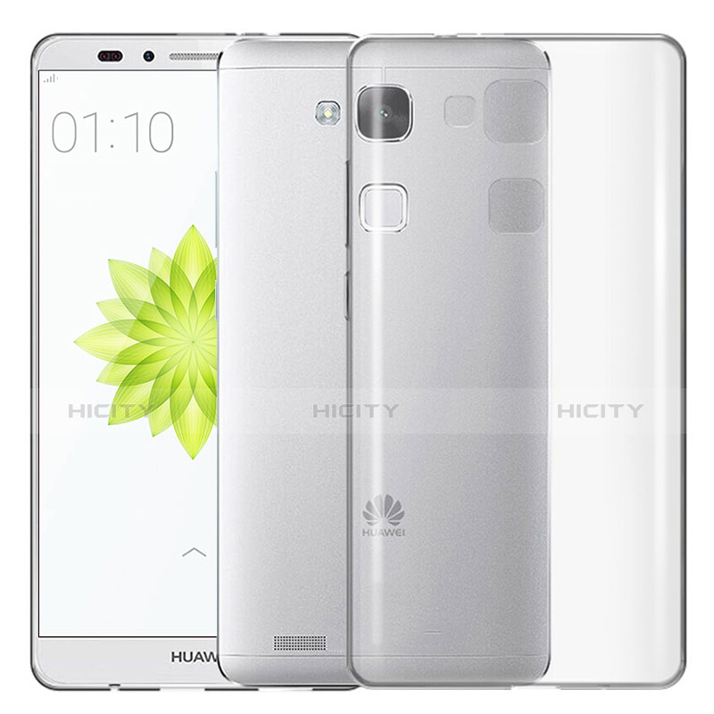 Silikon Schutzhülle Ultra Dünn Tasche Durchsichtig Transparent T02 für Huawei Mate 7 Klar