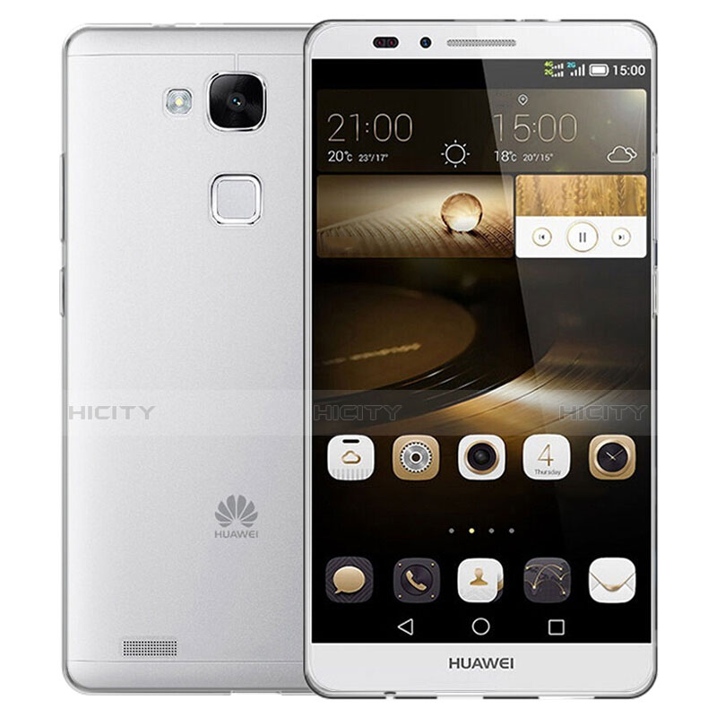 Silikon Schutzhülle Ultra Dünn Tasche Durchsichtig Transparent T02 für Huawei Mate 7 Klar