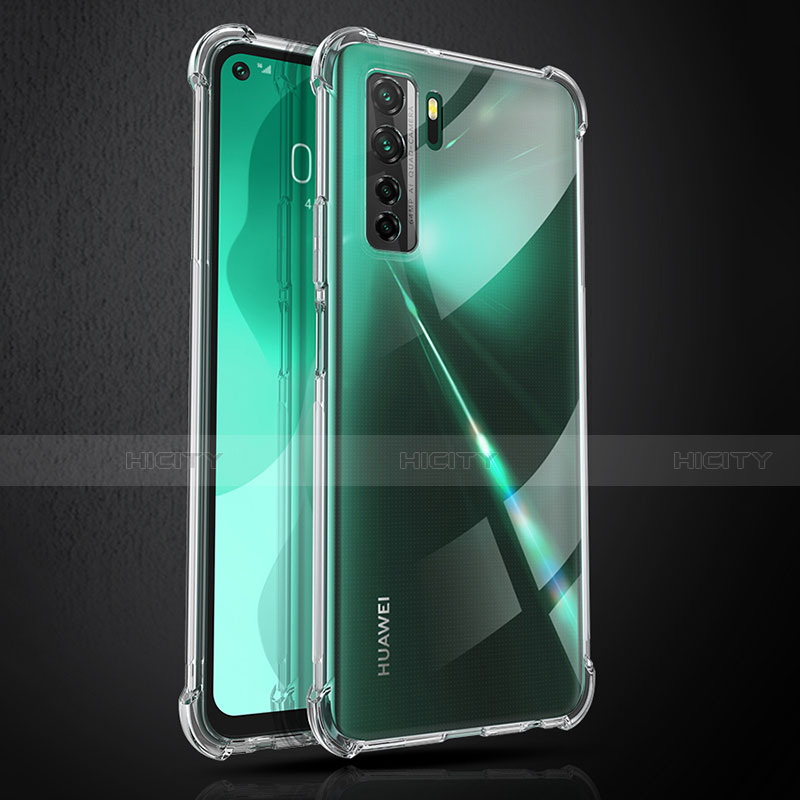 Silikon Schutzhülle Ultra Dünn Tasche Durchsichtig Transparent T02 für Huawei Nova 7 SE 5G Klar Plus