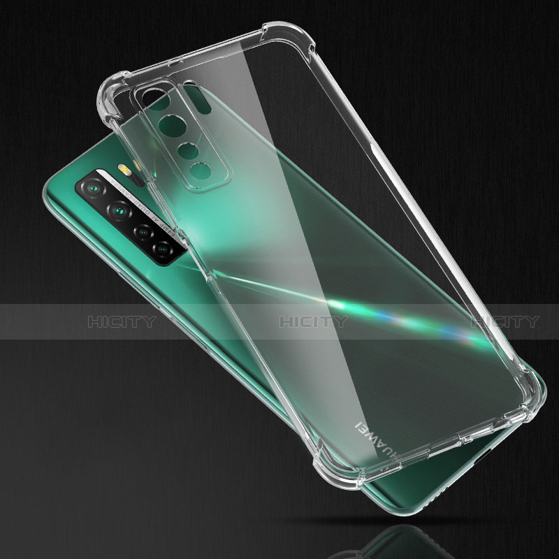 Silikon Schutzhülle Ultra Dünn Tasche Durchsichtig Transparent T02 für Huawei Nova 7 SE 5G Klar groß