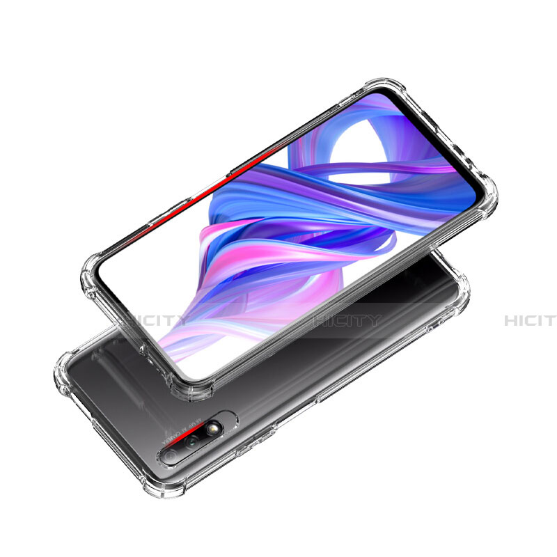 Silikon Schutzhülle Ultra Dünn Tasche Durchsichtig Transparent T02 für Huawei P Smart Z (2019) Klar groß