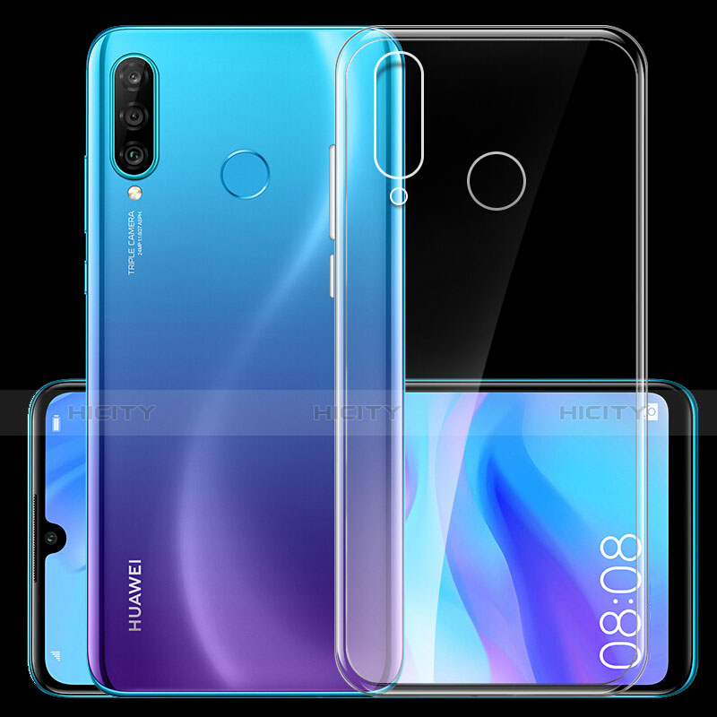 Silikon Schutzhülle Ultra Dünn Tasche Durchsichtig Transparent T02 für Huawei P30 Lite New Edition Klar