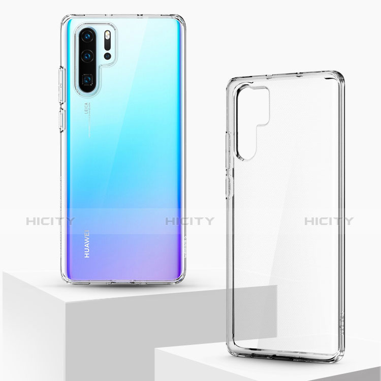 Silikon Schutzhülle Ultra Dünn Tasche Durchsichtig Transparent T02 für Huawei P30 Pro Klar