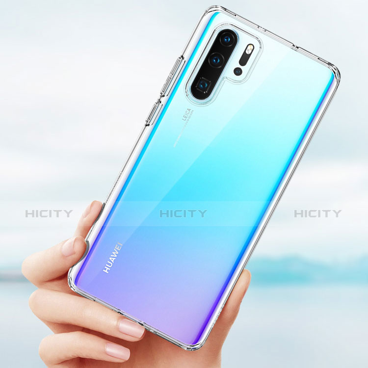 Silikon Schutzhülle Ultra Dünn Tasche Durchsichtig Transparent T02 für Huawei P30 Pro New Edition Klar groß